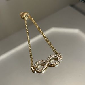 Handmade gold/crystal bracelet